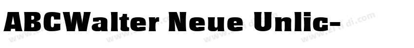 ABCWalter Neue Unlic字体转换